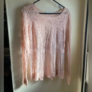 Maurice’s Pastel Pink Lace Shirt
